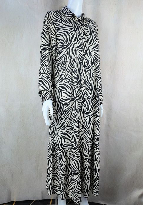 Sukienka Primark zebra midi koszulowa wiskoza EU 40 nowa