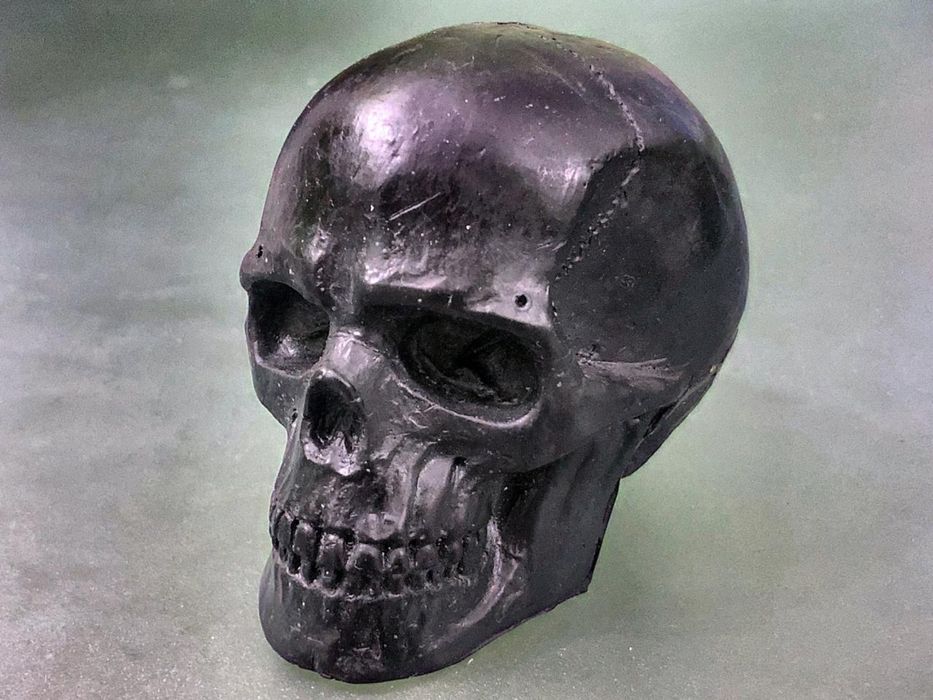 Череп декоративний (75 × 65 × 55 мм) фігурка для інтер'єру пластикова