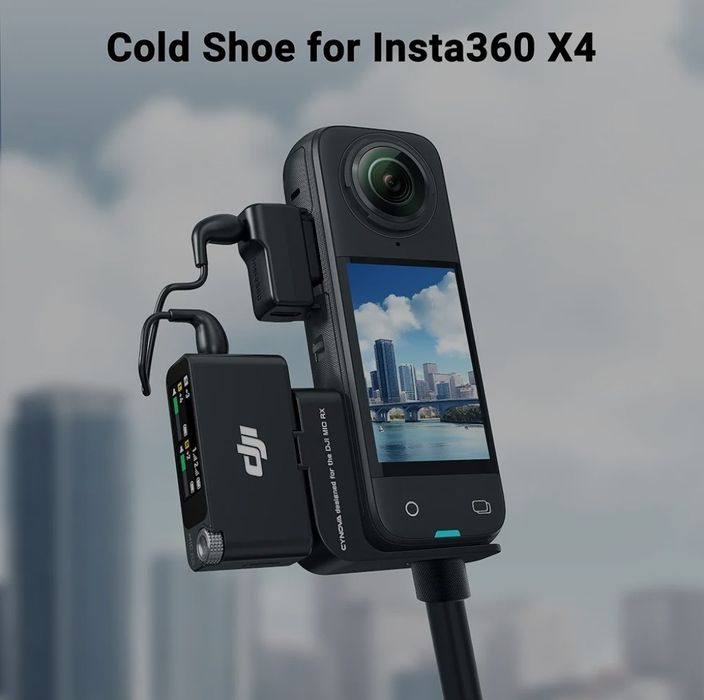 Кріплення Cynova Cold Shoe для Insta 360 X4/X3/X2 (для DJI Mic)