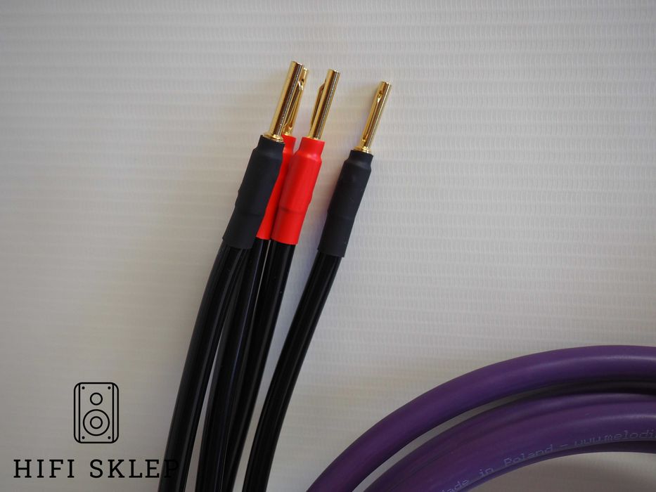 Melodika Purple Rain/4mm2 Kabel głośnikowy 2x4 m /Szpilki na Banany