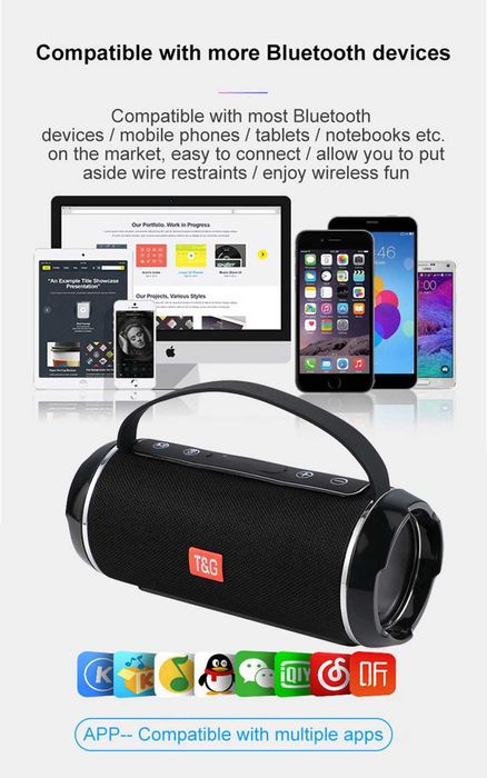 Coluna Bluetooth SAMPHONE TG116C 15W