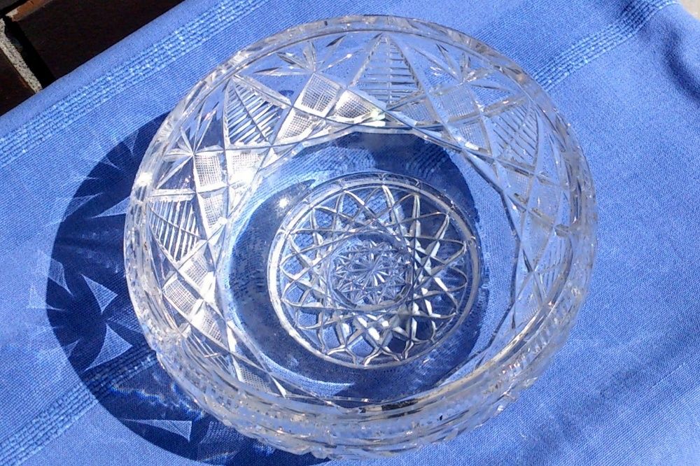 bomboniera/owocarka/salaterka kryształowa duża PRL