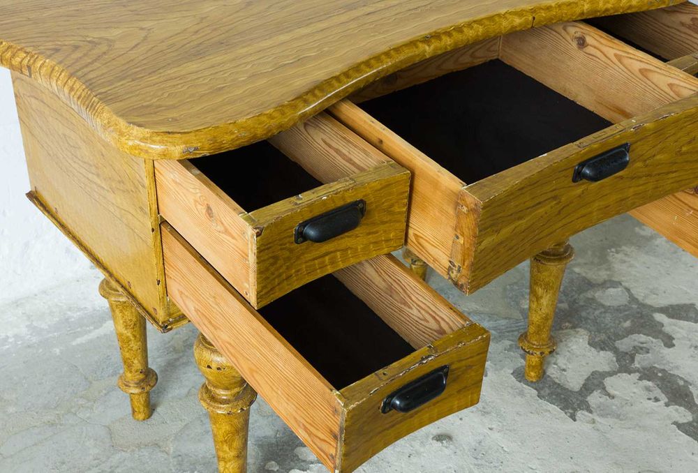 Stare biurko antyczne drewniane vintage retro toaletka