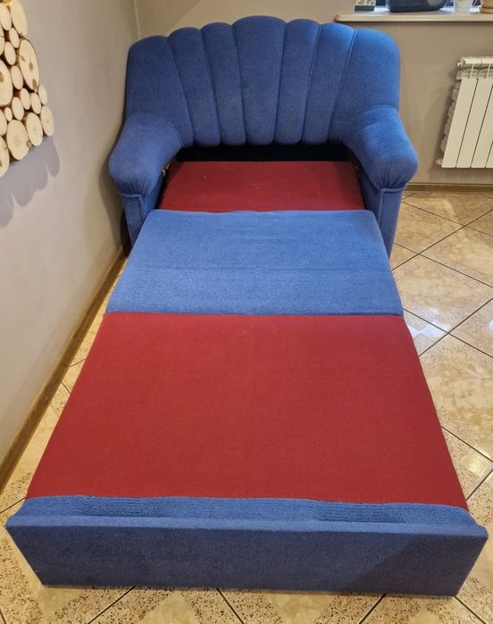 Sofa rozkładana niebieska