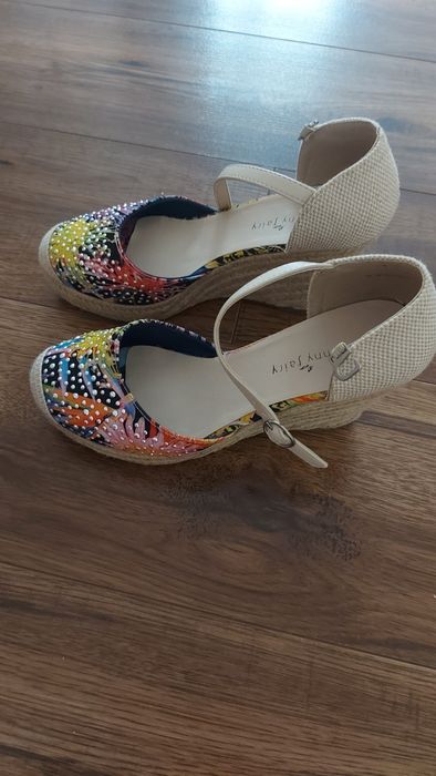 Buty na koturnie jak nowe!! jenny fairy r.39