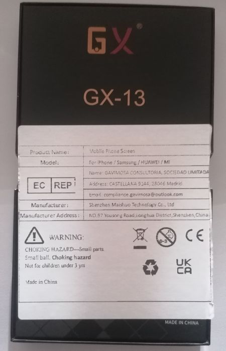 Ecrã iPhone 13 novo