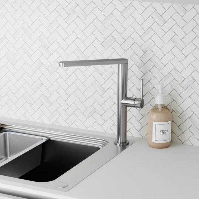 Bateria zlewozmywakowa GoodHome Havarti srebrna