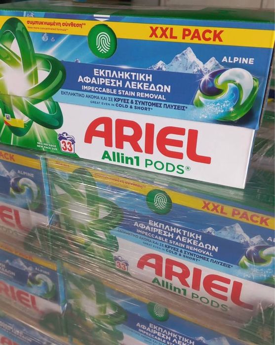 Капсулы для стирки Ariel 3в1 россыпью горный родник
