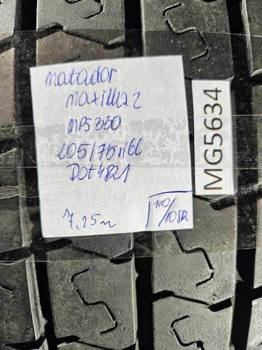 Matador 205/75 r16c Maxilla 2 /// 7,25mm!!! 2022r wysyłka