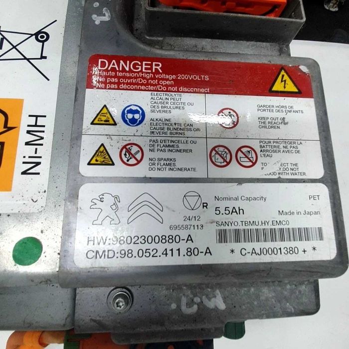 bateria de citroen dss dsport hybrid 2011-2016