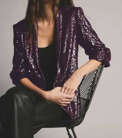 Cekinowa marynarka ·River Island foletowa purpurowa