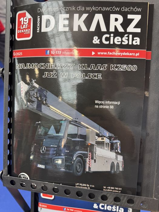 podnośnik koszowy 51m żuraw dekarski platforma dekarska Klaaas K2500