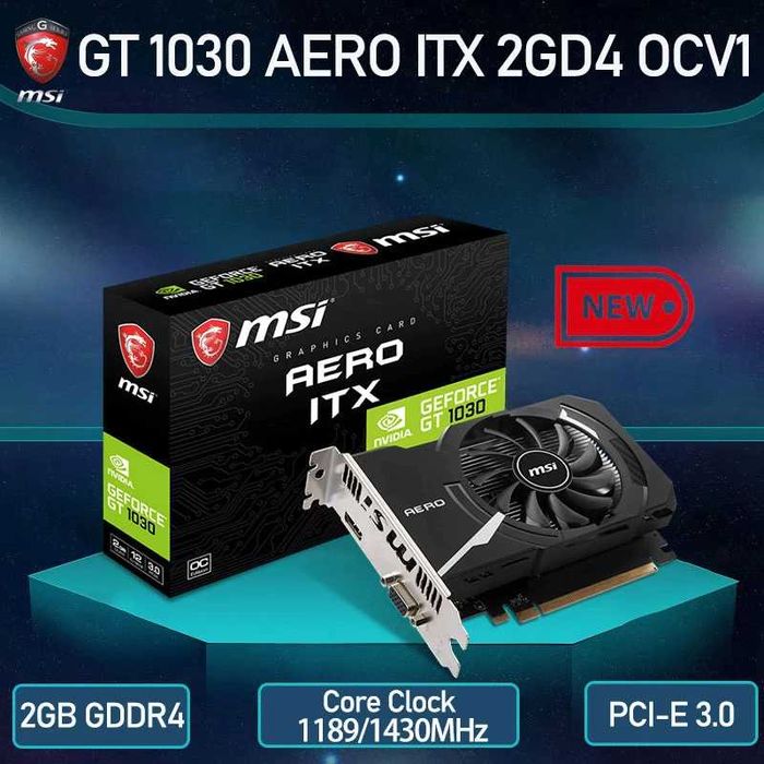 MSI AERO Graphics Card 1030 ITX 2GB RAM64585482343810121