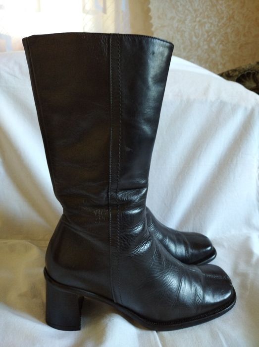 Сапоги демісезонні шкіряні