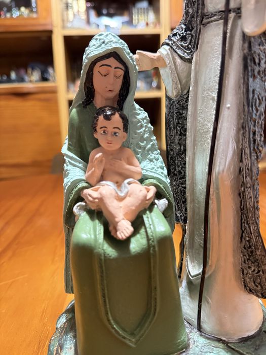 Sagrada família pintada à mão