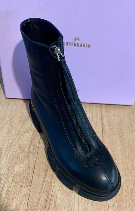 Okazja Copenhagen botki sztyblety skórzane damskie 39 NOWE