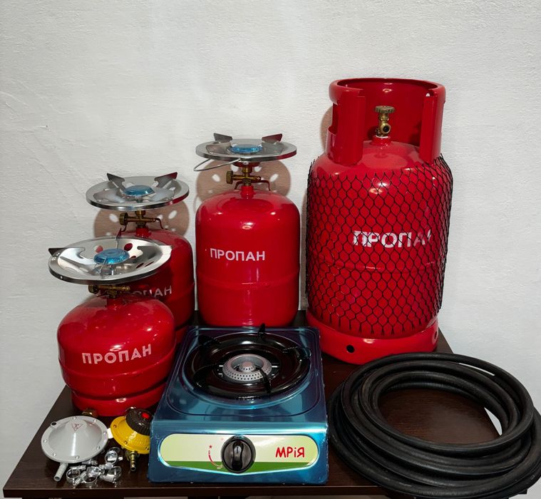 Соберем Комплект Газовая плитка с Балоном + Шланг + Редуктор