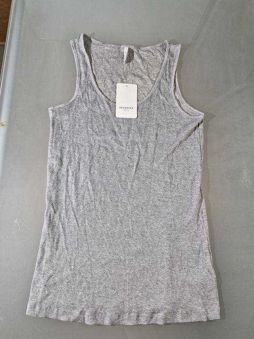 Reserved Basic Szara Podkoszulka Damska Nowa Bawełniana Rozmiar XL