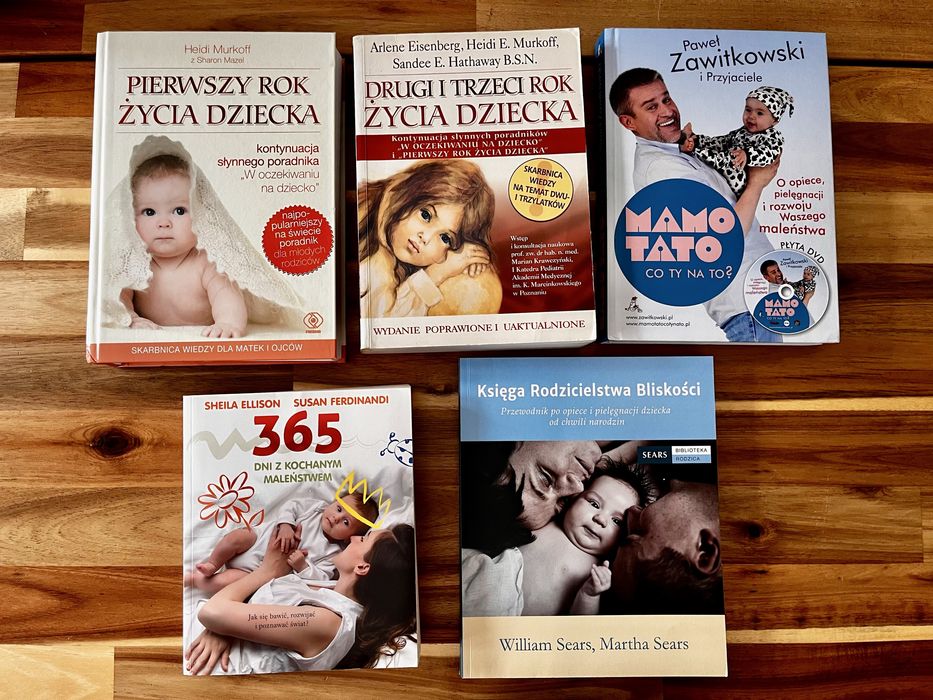 Pierwszy rok z życia dziecka i 4 inne książki dla młodych rodziców