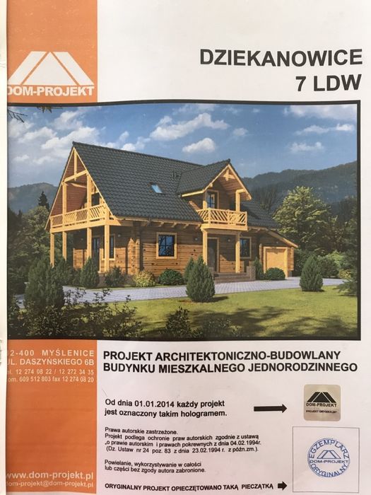 Projekt domu z bali dziekanowice