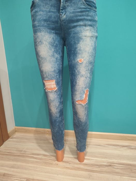 Spodnie damskie jeansy dżinsy rurki skinny rozmiar S