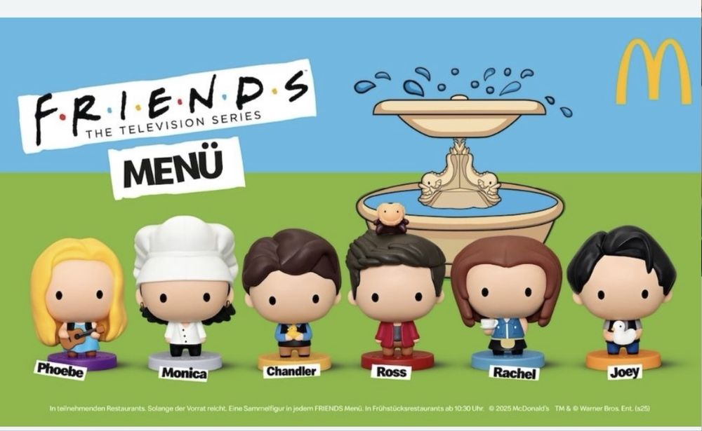 Колекційні фігурки Friends від McDonald’s, іграшки Макдональдс