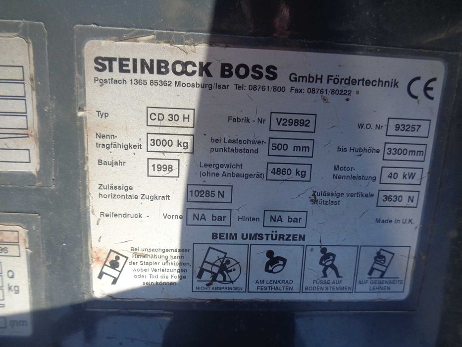 Kabina rama ochronna klatka bezpieczeństwa wózek widłowy Boss / Still / Jungheinrich