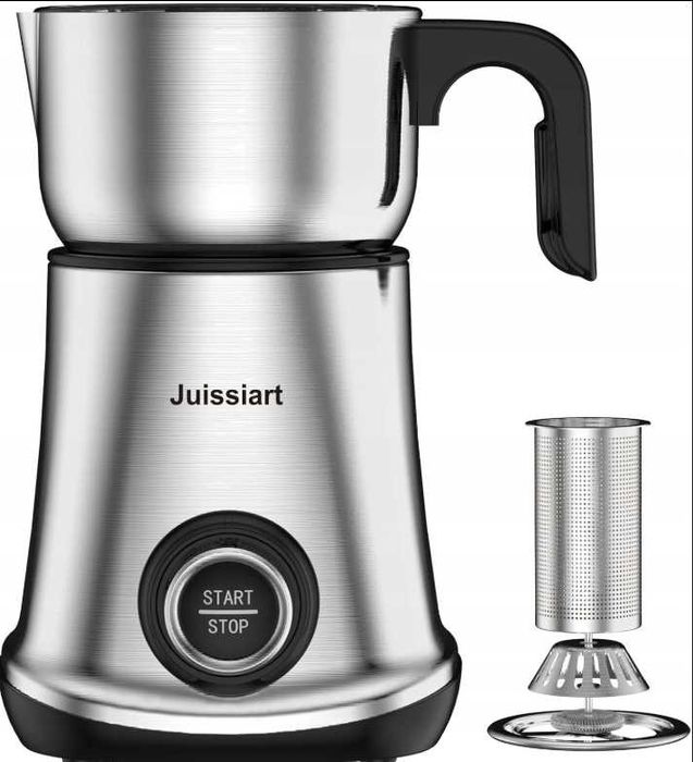 Spieniacz do mleka Juissiart 6w1 600 ml 500W inox LED automatyczny