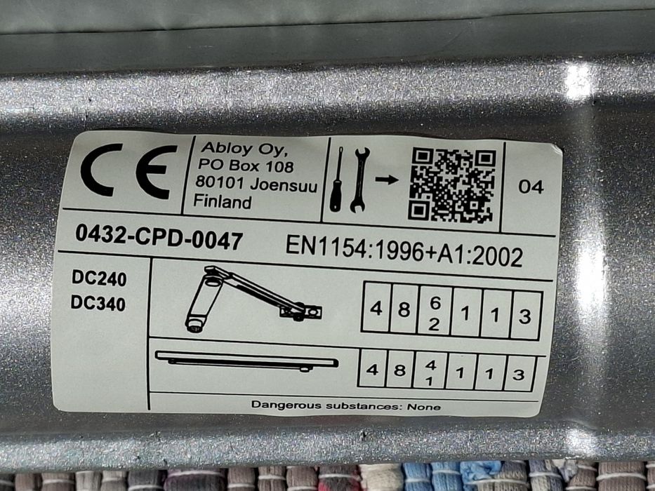 Fecho mola de porta DC240 DC340 ASSA ABLOY