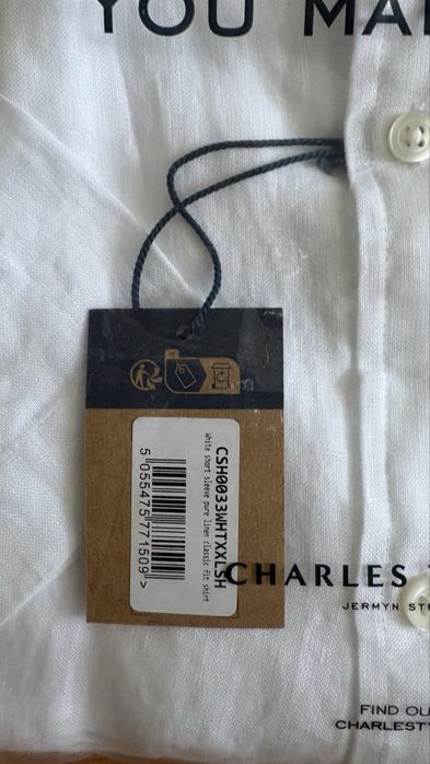 Чоловіча нова лляна сорочка Charles Tyrwhitt