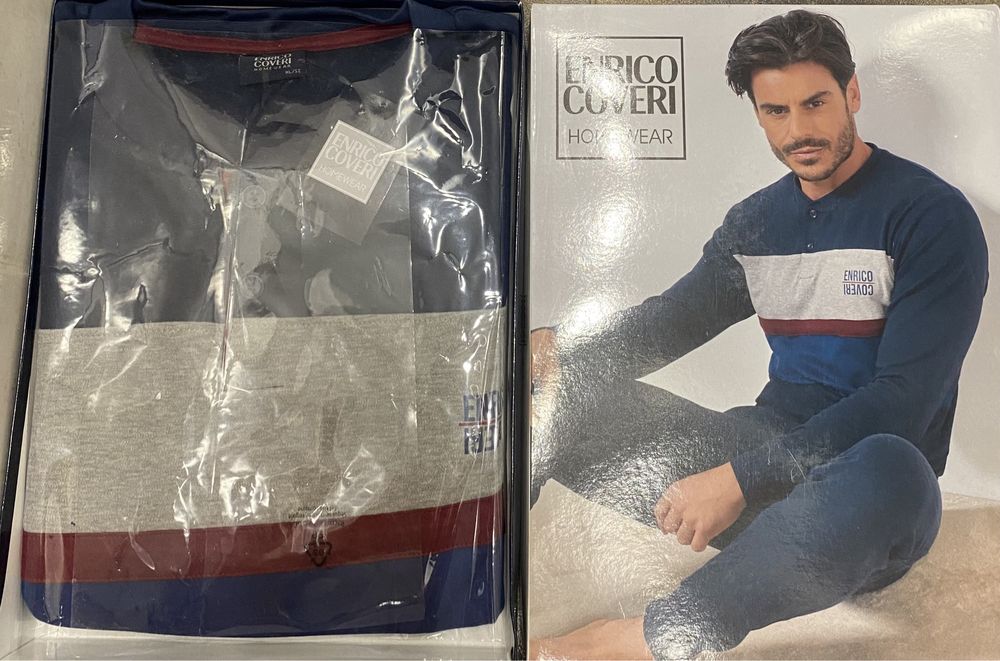 Пижама (кофта + штаны) Enrico Coveri EP2088 XL (52) Синяя