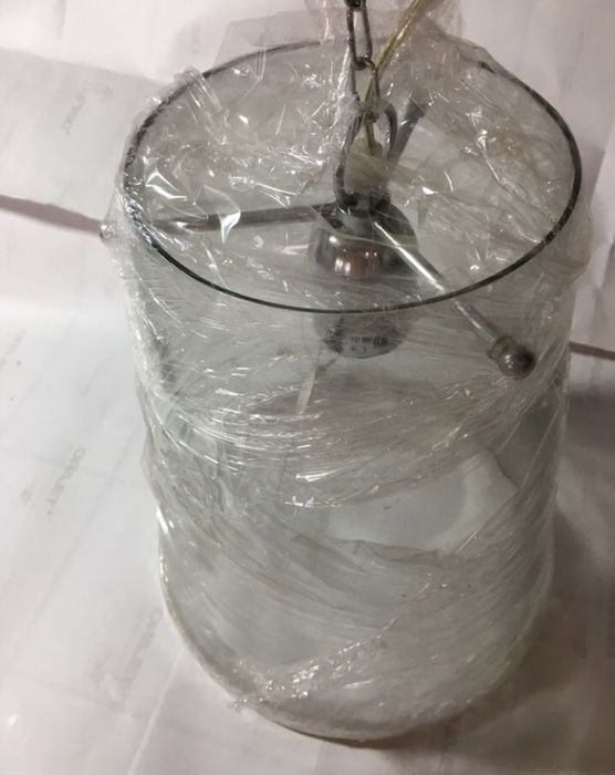 Candeeiro teto moderno inox alumínio cromado vidro abajur