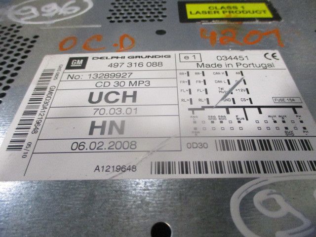 Rádio / auto-rádio OPEL Corsa D