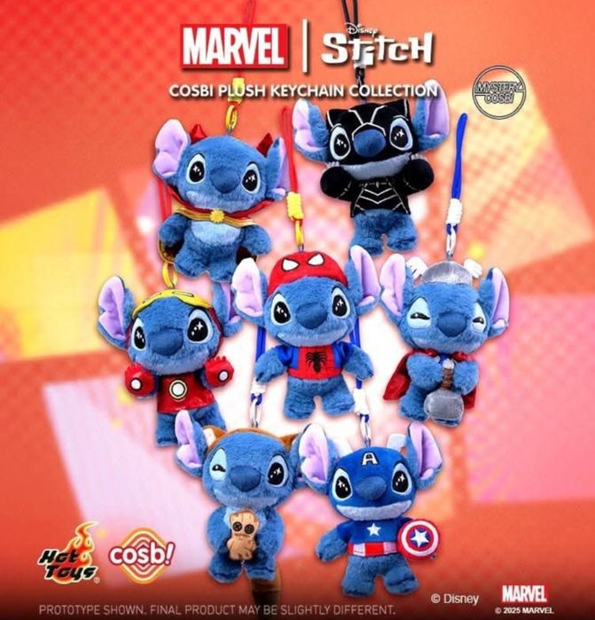 Стіч Марвел Stitch Marvel Нова Колекція Мяка іграшка брелок сюрприз