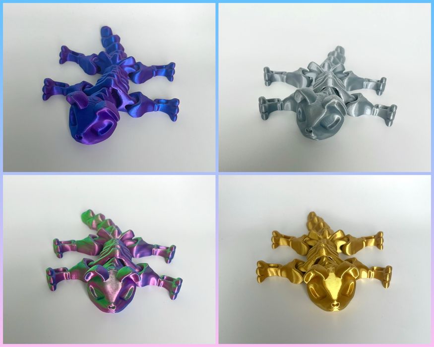 котики скелети різних кольорів 3д іграшка