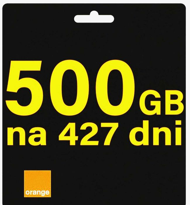 Internet Mobilny na kartę Orange Free 500 GB 427dni karta sim  5g