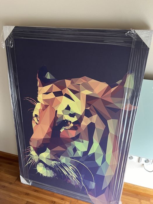 Quadro Leao novo 0,8m x 1,5m