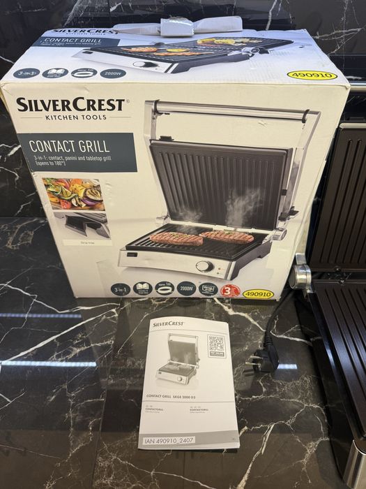 Електричний контактний гриль Silver Crest SKGE 2000 Вт Паніні