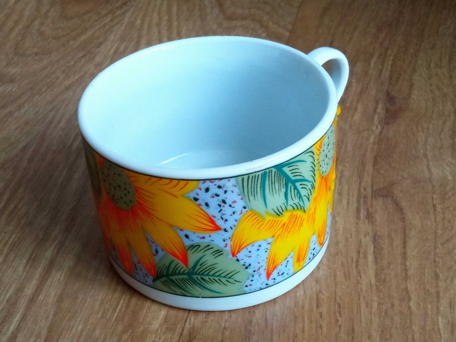 Ceramiczna filiżanka do kawy herbaty w słoneczniki Wigor 150 ml M