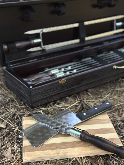 Набір шампурів Тигр BS19 Набор шампуров деревянном кейсе