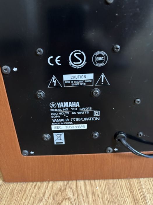 Wieża stereo zestaw yamaha drewniany