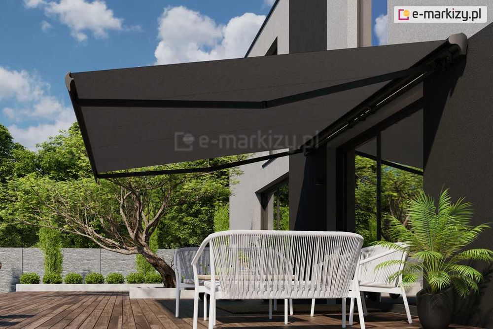 Markizy taras balkon sklep restauracja Palladio w kasecie