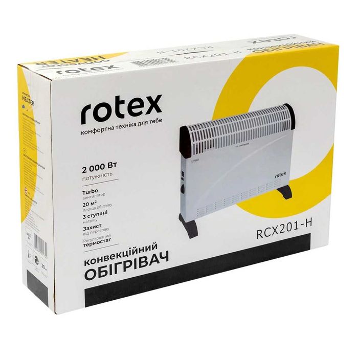 Конвектор , обогреватель з вентилятором Rotex RCX-201H