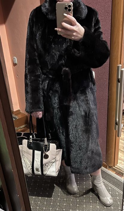 Шикарна плюшева шубка - Греція , довжина 120 , Л-ХL