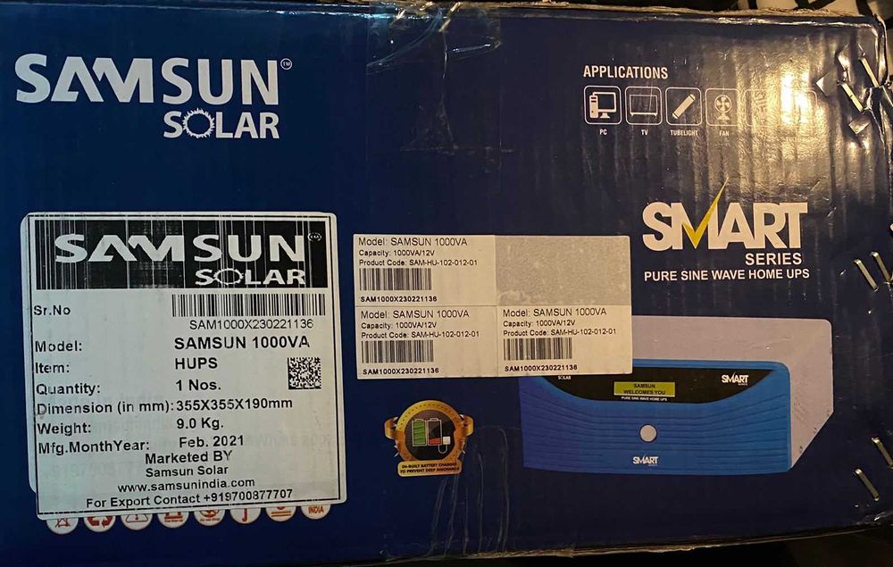Инвертор Samsun Solor SMART Series с чистой синусоидой 1200W/12-220V: 5 ...