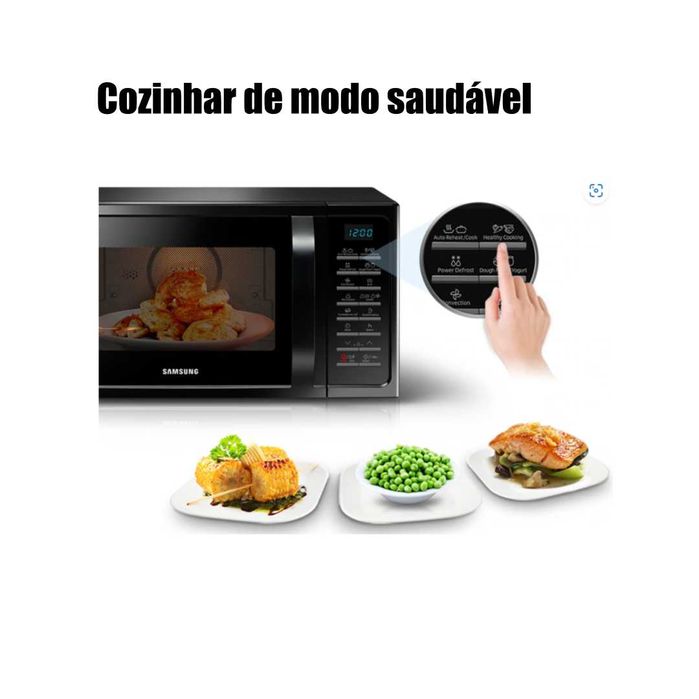 Micro-ondas Samsung MC28H5015AW | 28 L | Branco NOVO 7 anos Garantia