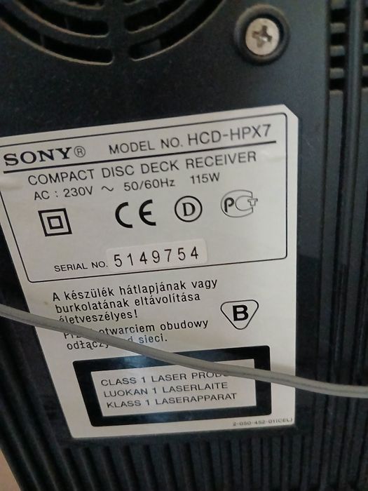 Продам музыкальный  центр SONY hcd-hpx 7.