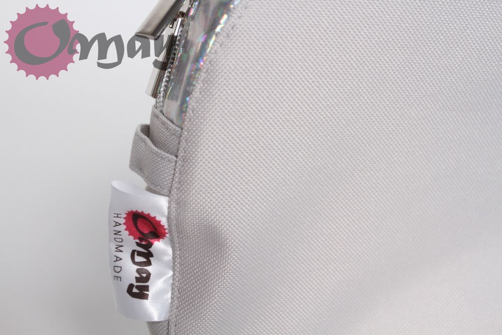organizer OBAG MOON LIGHT popielaty eko skóra HOLO 2 kieszenie OMAY