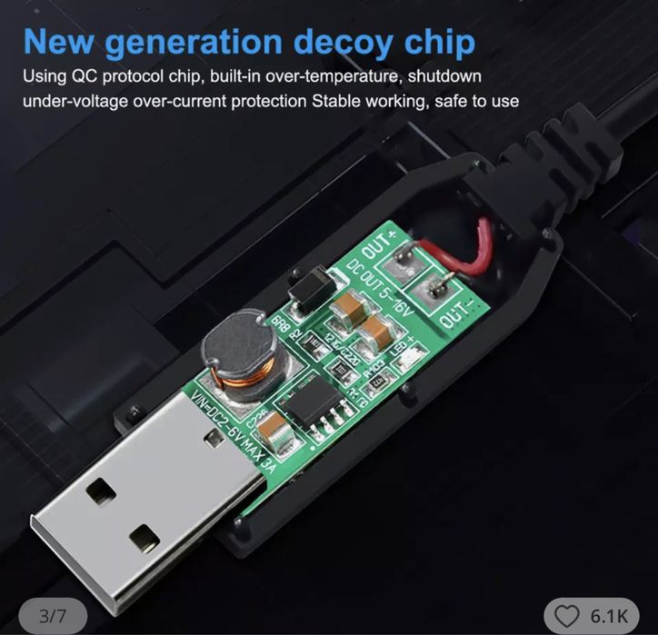 Кабель перехідник usb-dc 9-12 В, роутер-павербанк