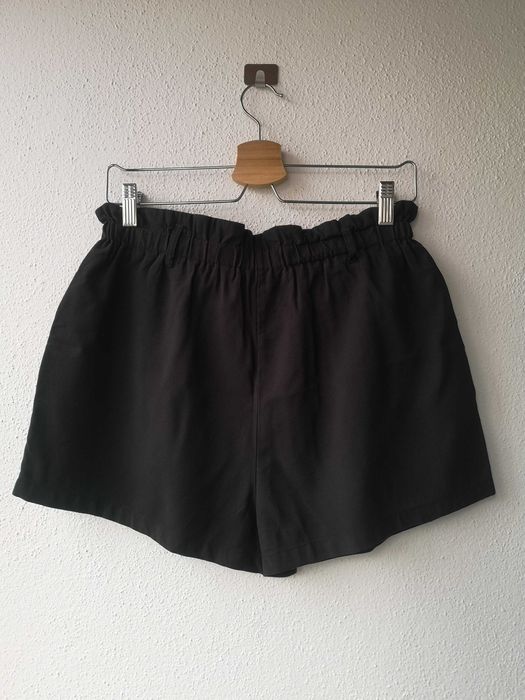 Calções pretos paper bag da Pull&Bear, tamanho M